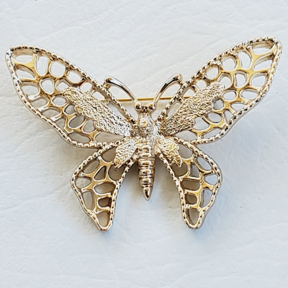 Vintage Sarah Coventry Butterfly Brooch - Picture 1 of 4